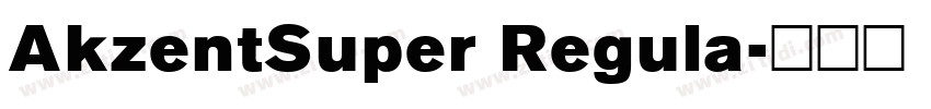 AkzentSuper Regula字体转换